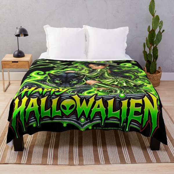 Item preview, Happy Hallowalien Skyler Alien Witch Halloween designed and sold by ASX Research Merch.
