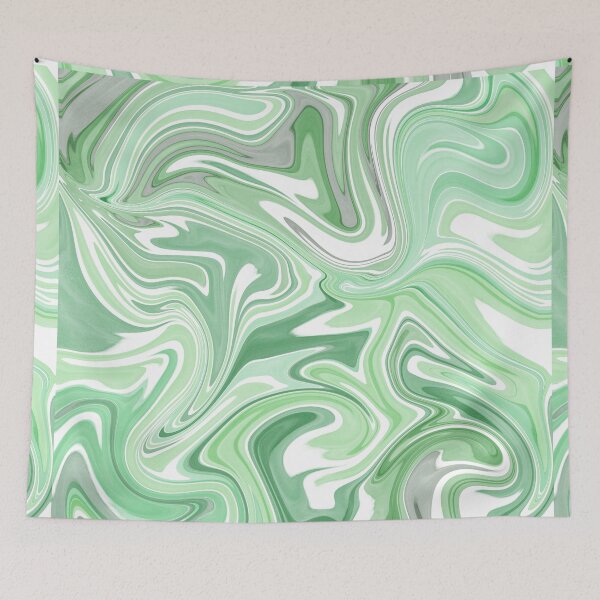 Item preview, Sage Green Marble – Mint Emerald Fluid Abstract Art designed and sold by GemniShop.