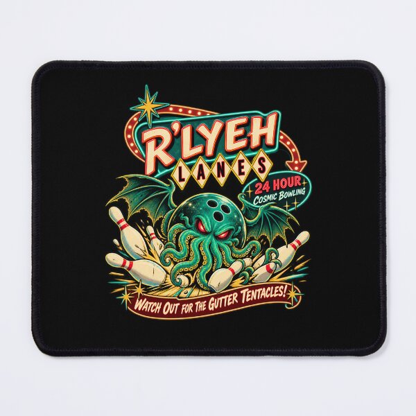 Item preview, H. P. Lovecraft: R'lyeh Lanes Cosmic Bowling designed and sold by Fenay Designs.