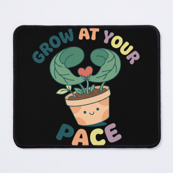 Item preview, Grow At Your Pace Mental Health Plant Cute Retro Typography designed and sold by mood-draftsman.