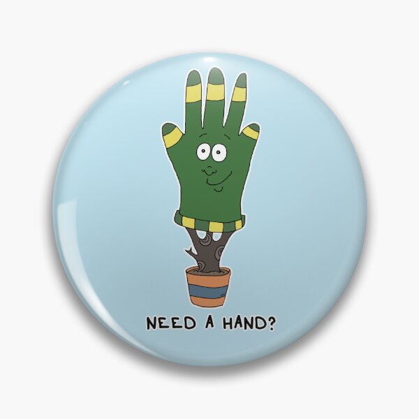 Item preview, Need A Hand | Funny Plant Lover Visual Pun Sticker designed and sold by MyxaART.