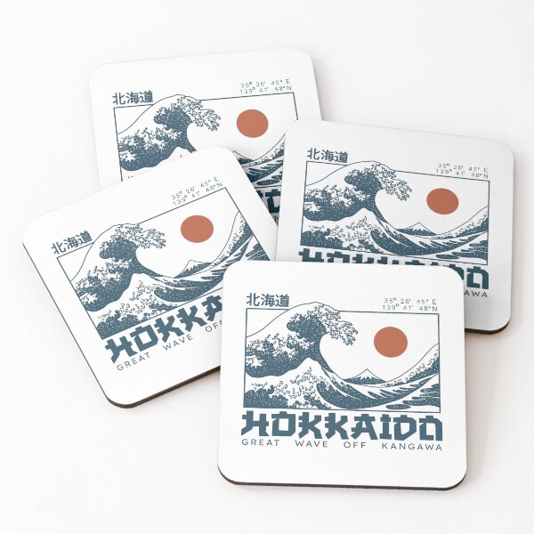 Item preview, Hokkaido Wave Vintage Japanese Style Art designed and sold by AdelDigitalArts.