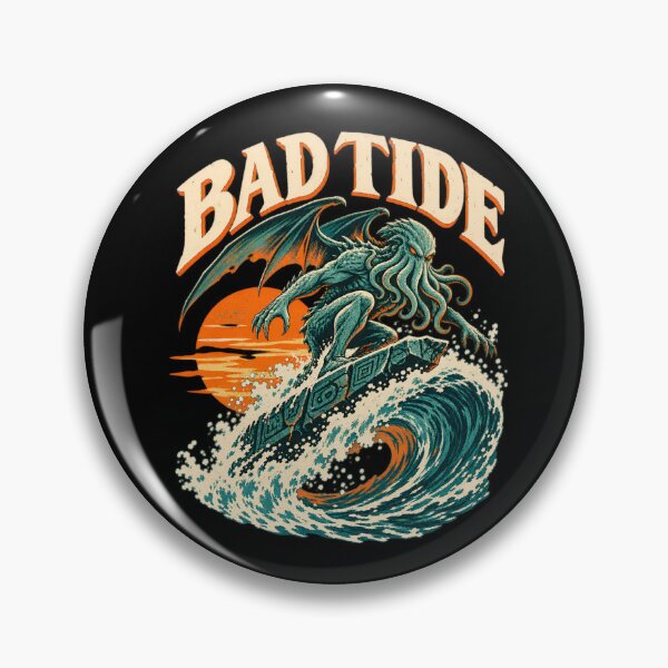 Item preview, H. P. Lovecraft: Bad Tide Cthulhu Surfer designed and sold by Fenay Designs.