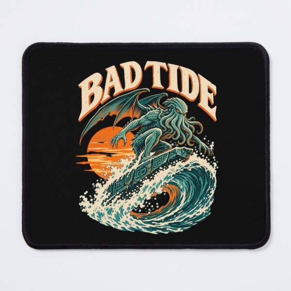 Item preview, H. P. Lovecraft: Bad Tide Cthulhu Surfer designed and sold by Fenay Designs.