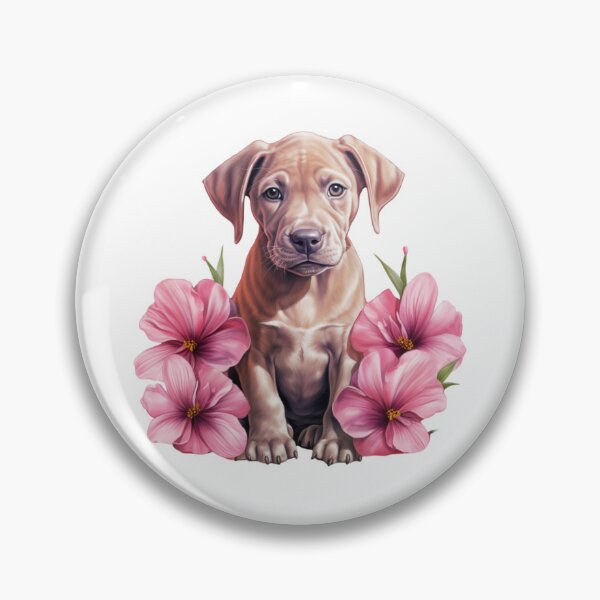 Item preview, Pink Lily Puppy | Elegant Floral Aesthetic Art designed and sold by Mandayartstudio.