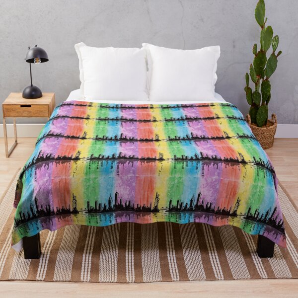 Item preview, New York Rainbow Skyline designed and sold by emzillustration.
