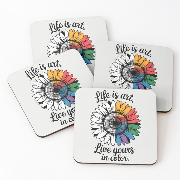 Item preview, Life Is Art, Live Yours in Color – Inspirational Artist and Colorful Life Quote designed and sold by Jollys-ArtShop.