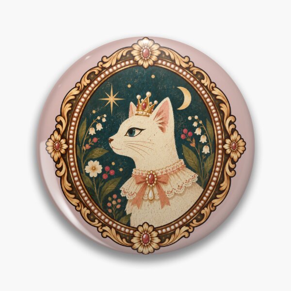 Item preview, White Cat Princess – Vintage Animal Portrait designed and sold by mellow-koko.