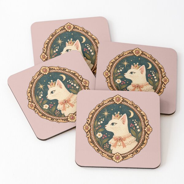 Item preview, White Cat Princess – Vintage Animal Portrait designed and sold by mellow-koko.