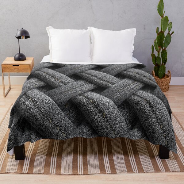 Item preview, Charcoal Cable Braid Wool Texture Art designed and sold by Piotrek0001.
