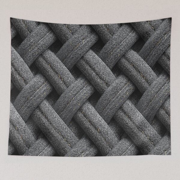 Item preview, Charcoal Cable Braid Wool Texture Art designed and sold by Piotrek0001.