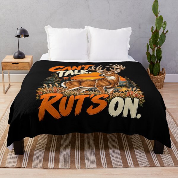 Item preview, Cant Talk Ruts On Whitetail Buck Deer Hunting T-Shirt designed and sold by Trendably.