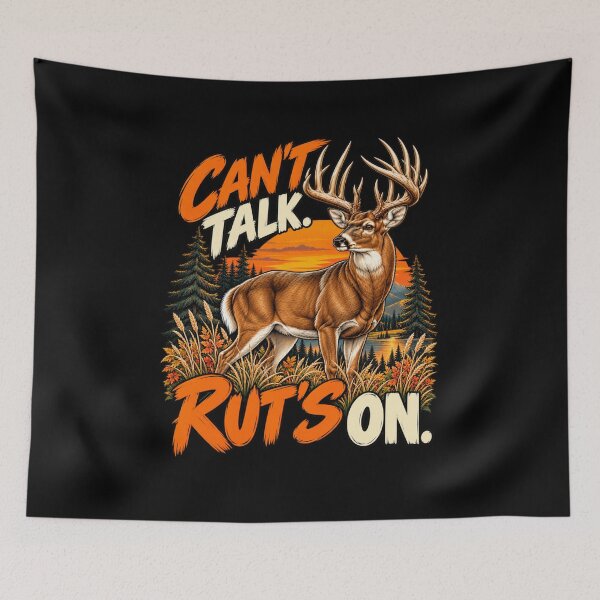 Item preview, Cant Talk Ruts On Whitetail Buck Deer Hunting T-Shirt designed and sold by Trendably.