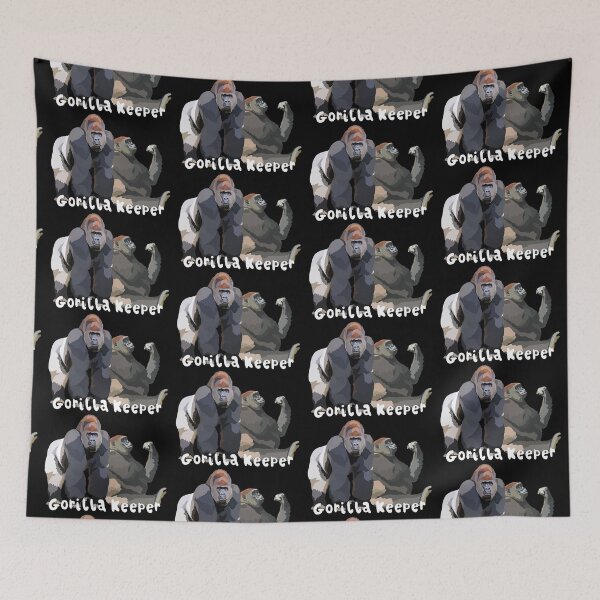Item preview, Gorilla Keeper – Zookeeper Great Ape Design designed and sold by PrettylittlepastelUk.