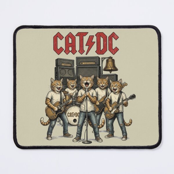 Item preview, Cat/DC Cat Band Funny Hard Rock Cat Vintage Hard Rock Gift Cat Lover Music Lover Gift designed and sold by FurRealStudioCo.