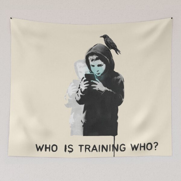 Item preview, Banksy AI - Who is training who? designed and sold by 123ks.