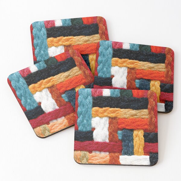 Item preview, Colorful Bohemian Patchwork Yarn Weave Art designed and sold by Piotrek0001.
