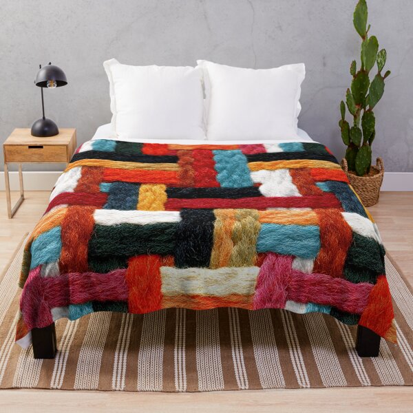 Item preview, Colorful Bohemian Patchwork Yarn Weave Art designed and sold by Piotrek0001.