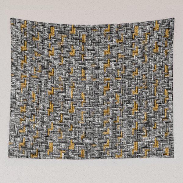 Item preview, Grey Tweed Fabric with Golden Thread Accents designed and sold by Piotrek0001.