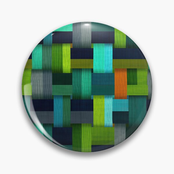 Item preview, Vibrant Emerald and Cyan Ribbon Weave Art designed and sold by Piotrek0001.