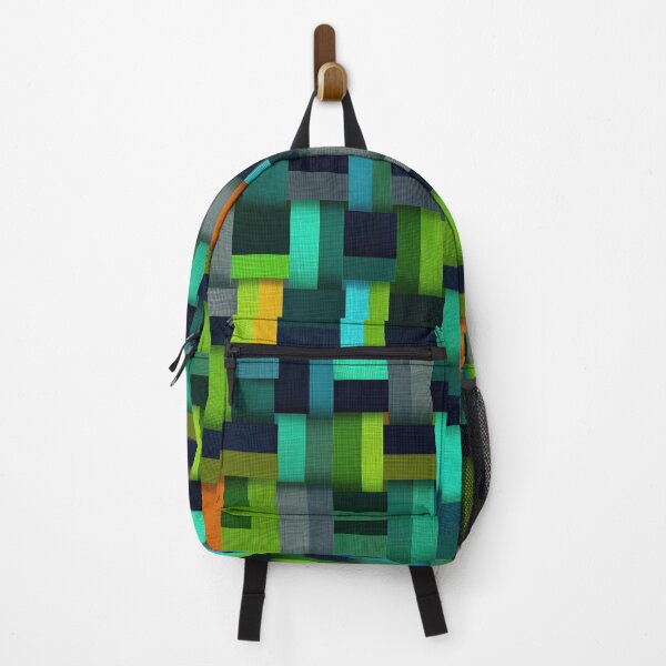 Item preview, Vibrant Emerald and Cyan Ribbon Weave Art designed and sold by Piotrek0001.