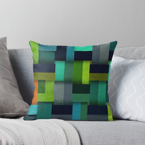 Item preview, Vibrant Emerald and Cyan Ribbon Weave Art designed and sold by Piotrek0001.