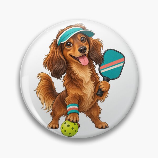 Item preview, Pickleball Dachshund with Paddle designed and sold by CozyMigo.