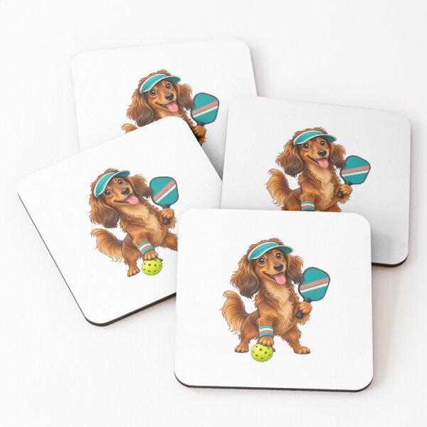 Item preview, Pickleball Dachshund with Paddle designed and sold by CozyMigo.