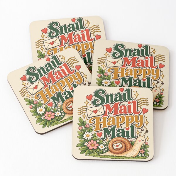 Item preview, Snail Mail Happy Mail - Cute Vintage Postal Snail designed and sold by NViora.