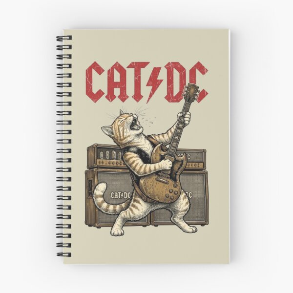 Artikelvorschau, Cat/DC Gitarrist Katze Lustiges Hardrock-Katzen-Gitarristen-Geschenk Katzenliebhaber Retro-Musik-Geschenk entworfen und verkauft von FurRealStudioCo.