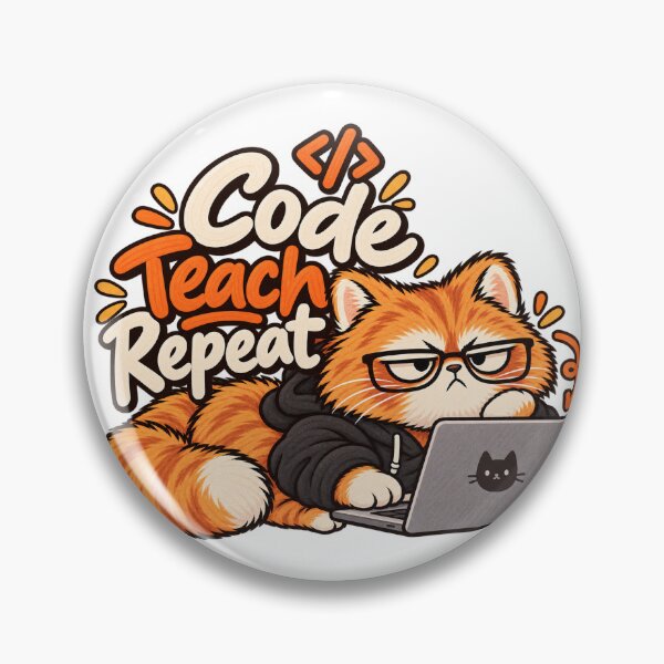 Item preview, Funny Computer Science Teacher Cat – Coding Programmer designed and sold by The Silly Grumpy Society.