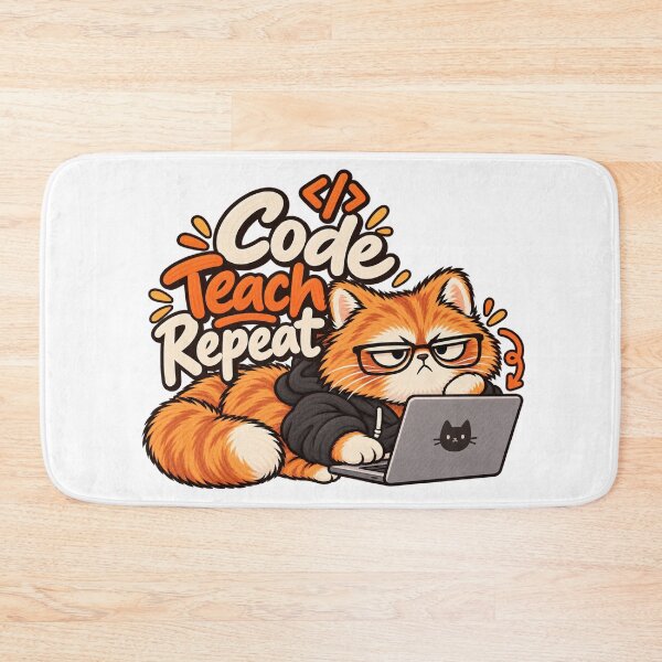 Item preview, Funny Computer Science Teacher Cat – Coding Programmer designed and sold by The Silly Grumpy Society.