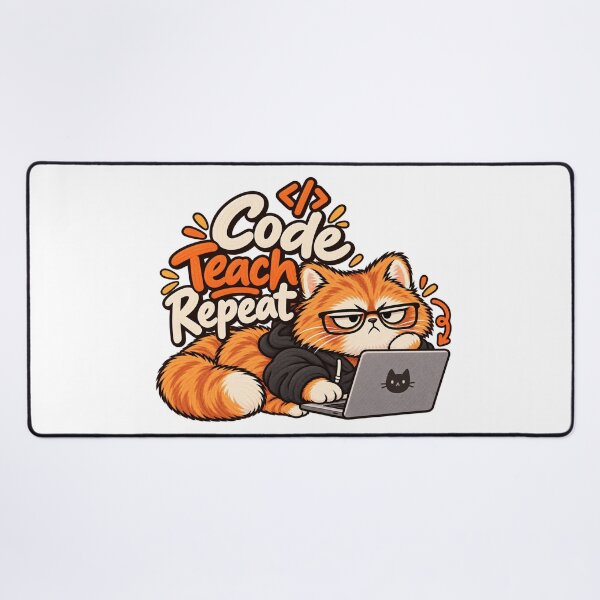 Item preview, Funny Computer Science Teacher Cat – Coding Programmer designed and sold by The Silly Grumpy Society.