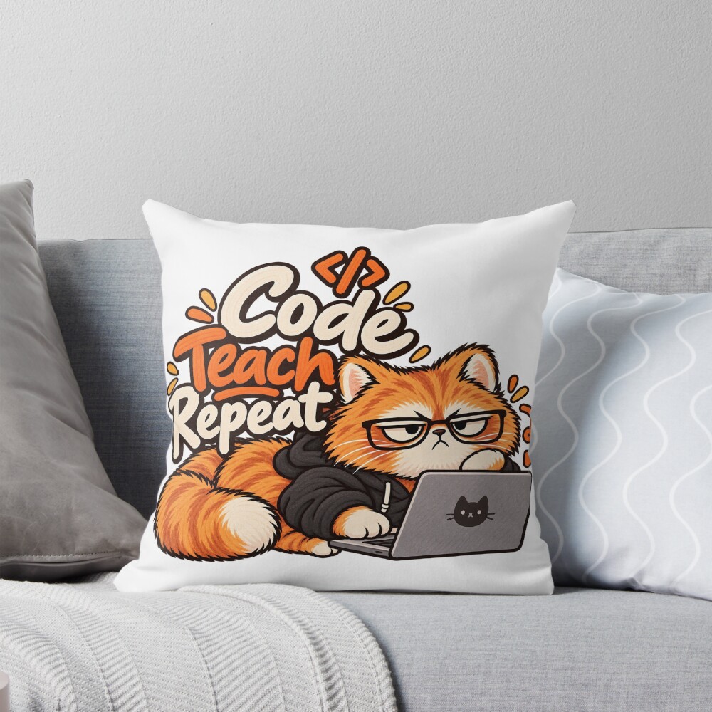 Item preview, Throw Pillow designed and sold by The Silly Grumpy Society.