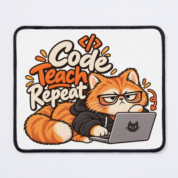 Item preview, Funny Computer Science Teacher Cat – Coding Programmer designed and sold by The Silly Grumpy Society.