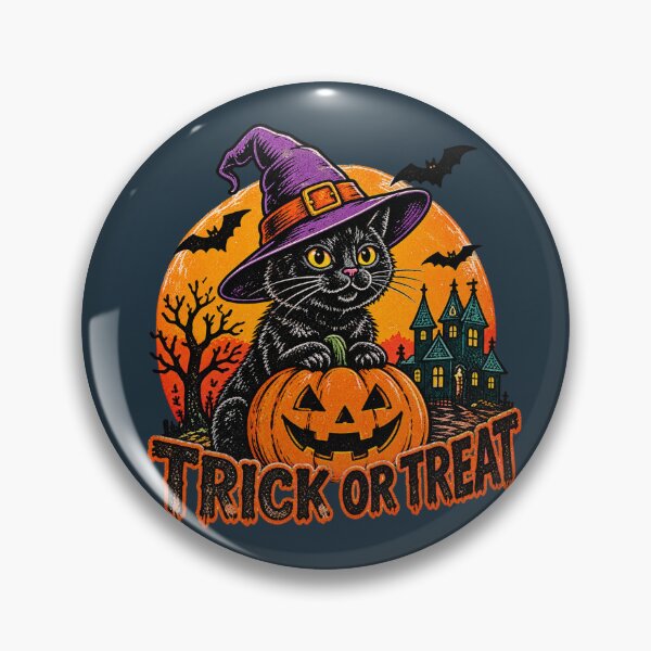 Item preview, Trick or Treat Witch Cat & Haunted Mansion designed and sold by lungpleecha.