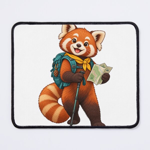 Item preview, Switchback – Hiking Red Panda with Trail Map designed and sold by CozyMigo.