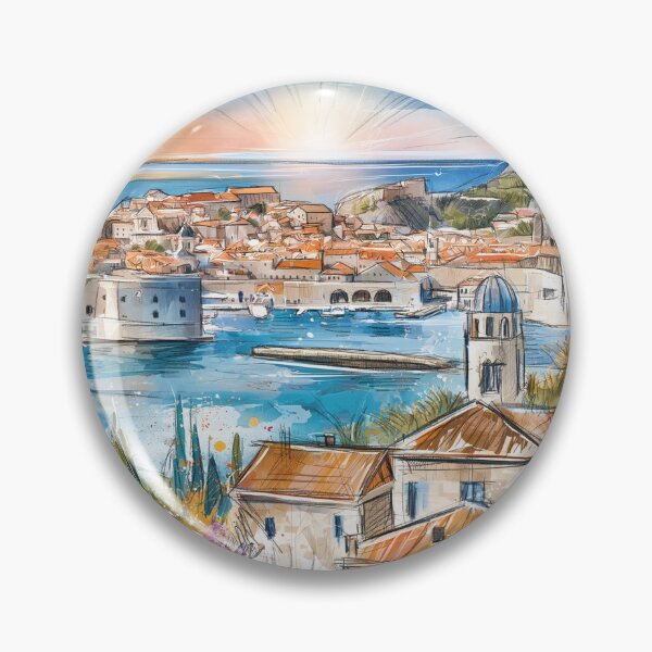 Item preview, Dubrovnik  Croatia Watercolor  designed and sold by kolonjArt.
