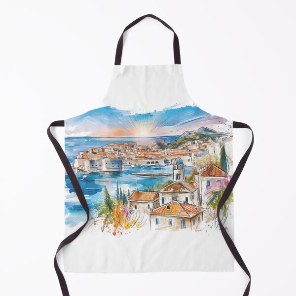 Item preview, Dubrovnik Croatia Watercolor designed and sold by kolonjArt.