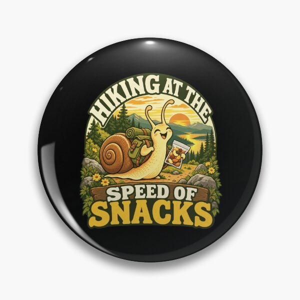 Item preview, Hiking At The Speed Of Snacks Outdoor Hiker Nature Lover designed and sold by FolkGraphics.