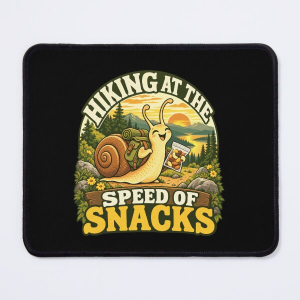Item preview, Hiking At The Speed Of Snacks Outdoor Hiker Nature Lover designed and sold by FolkGraphics.