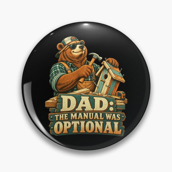 Item preview, Dad: The Manual Was Optional Funny Handyman Father DIY Builder designed and sold by FolkGraphics.