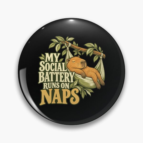 Item preview, My Social Battery Runs On Naps Capybara Introvert Nap Lover designed and sold by FolkGraphics.