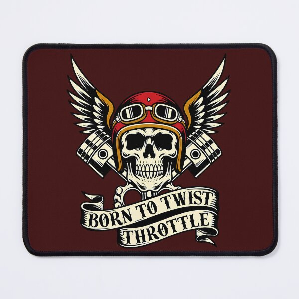 Item preview, Born To Twist Throttle Winged Skull designed and sold by LV-creator.