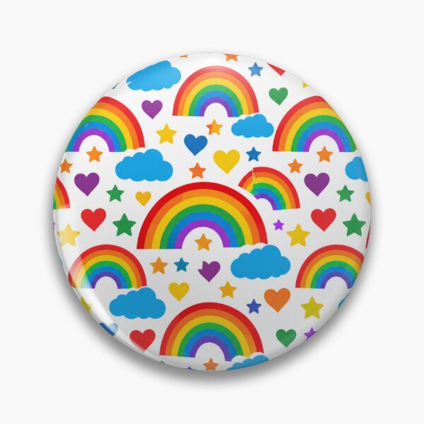 Item preview, Rainbow Hearts Stars and Colorful Clouds Seamless Pattern designed and sold by crackerflake.