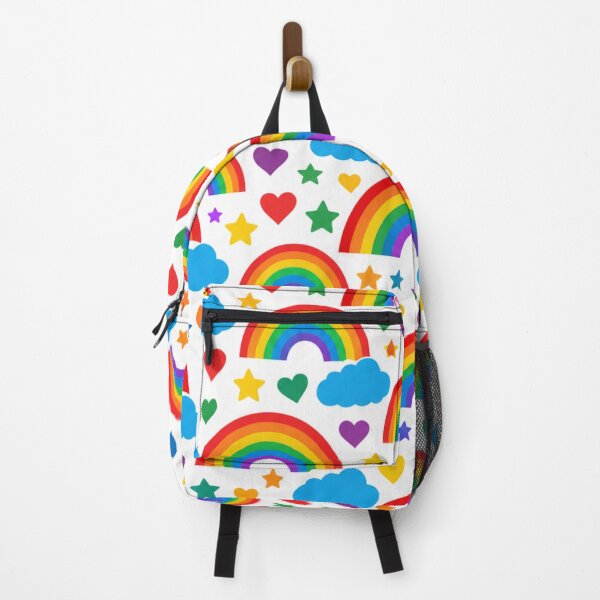 Item preview, Rainbow Hearts Stars and Colorful Clouds Seamless Pattern designed and sold by crackerflake.