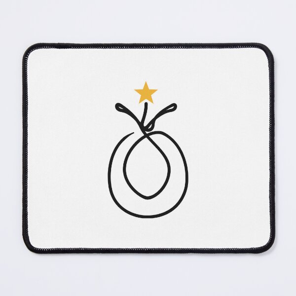 Item preview, Minimalist Pineapple One Line Art with Yellow Star designed and sold by MirrorsFineArt.