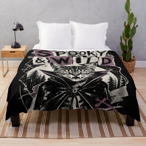 Item preview, Spooky & Wild – Vintage Vampire Cat in Grunge Style designed and sold by Bengoer18.