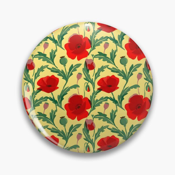 Item preview, Mid-Century Poppy Screen Print Pattern for Textiles designed and sold by VelloomStore.