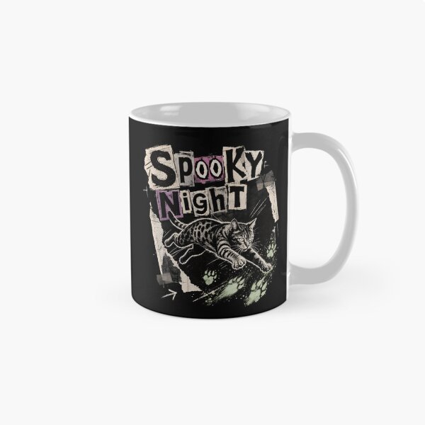 Item preview, Spooky Night – Cat on the prowl in a torn poster look designed and sold by Bengoer18.